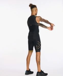 2XU - Light Speed Front Zip Trisuit - Men's - Black/Gold - 2023 27 2XU - Light Speed Front Zip Trisuit - Men's - Black/Gold - 2023 -ZONE3 shop MT6660d BLK GLD 09 32175.1662375663