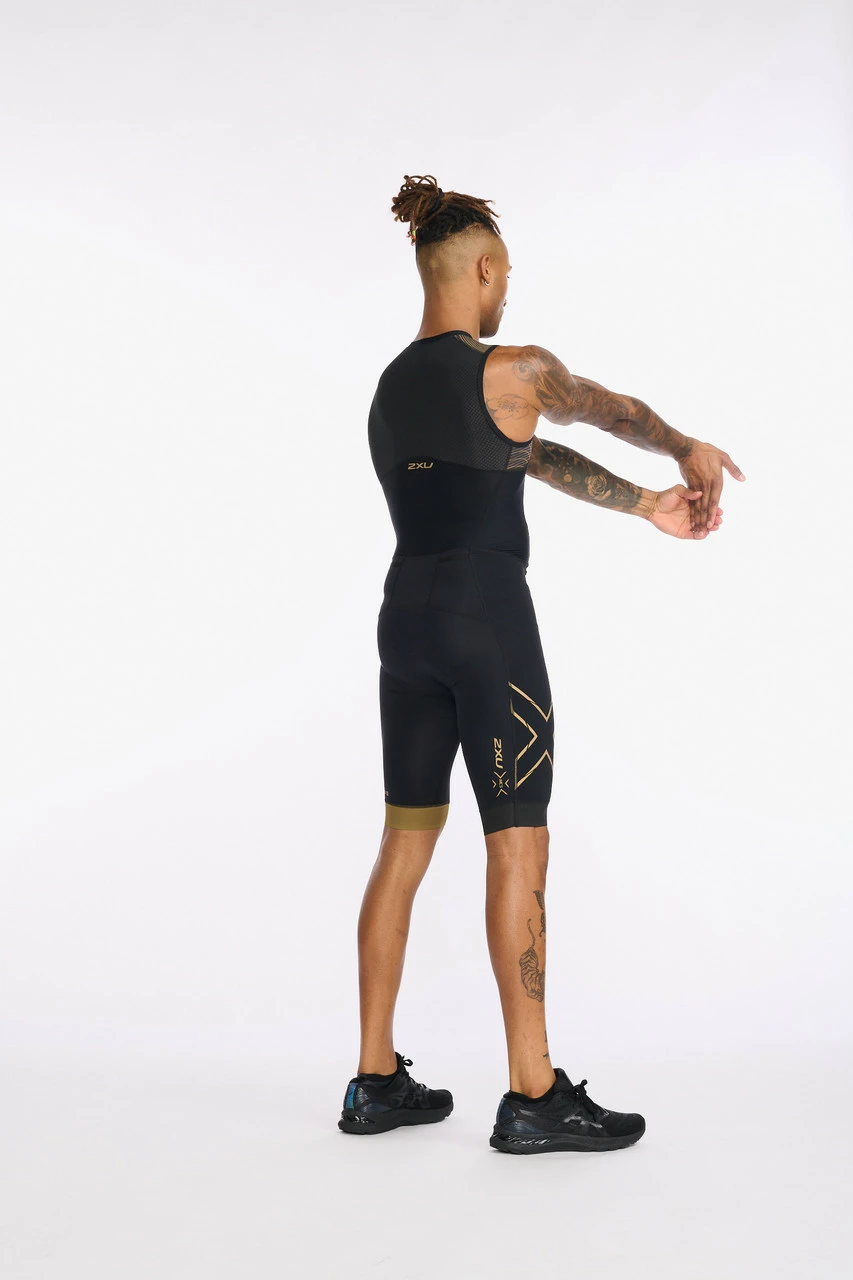 2XU - Light Speed Front Zip Trisuit - Men's - Black/Gold - 2023 10 2XU - Light Speed Front Zip Trisuit - Men's - Black/Gold - 2023 - Image 10