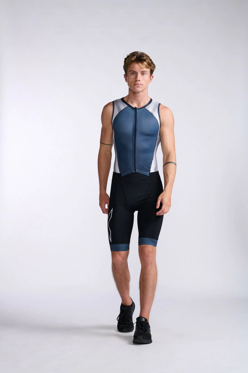 2XU - Light Speed Front Zip Trisuit - Men's - Midnight/White - 2023 14 2XU - Light Speed Front Zip Trisuit - Men's - Midnight/White - 2023 - Image 14