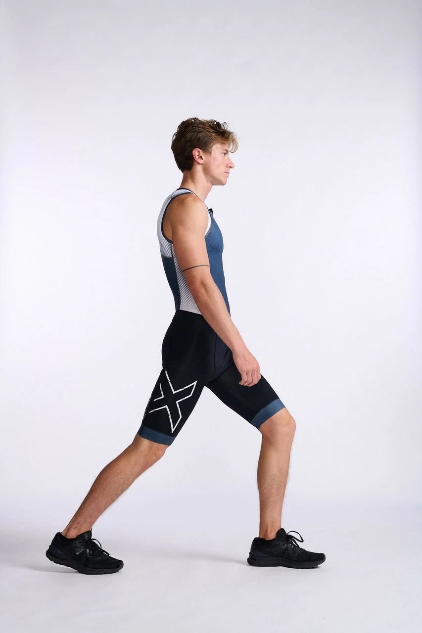 2XU - Light Speed Front Zip Trisuit - Men's - Midnight/White - 2023 10 2XU - Light Speed Front Zip Trisuit - Men's - Midnight/White - 2023 - Image 10