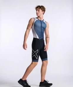 2XU - Light Speed Front Zip Trisuit - Men's - Midnight/White - 2023 42 2XU - Light Speed Front Zip Trisuit - Men's - Midnight/White - 2023 -ZONE3 shop MT6660d MDN WHT 09 76706.1666343115