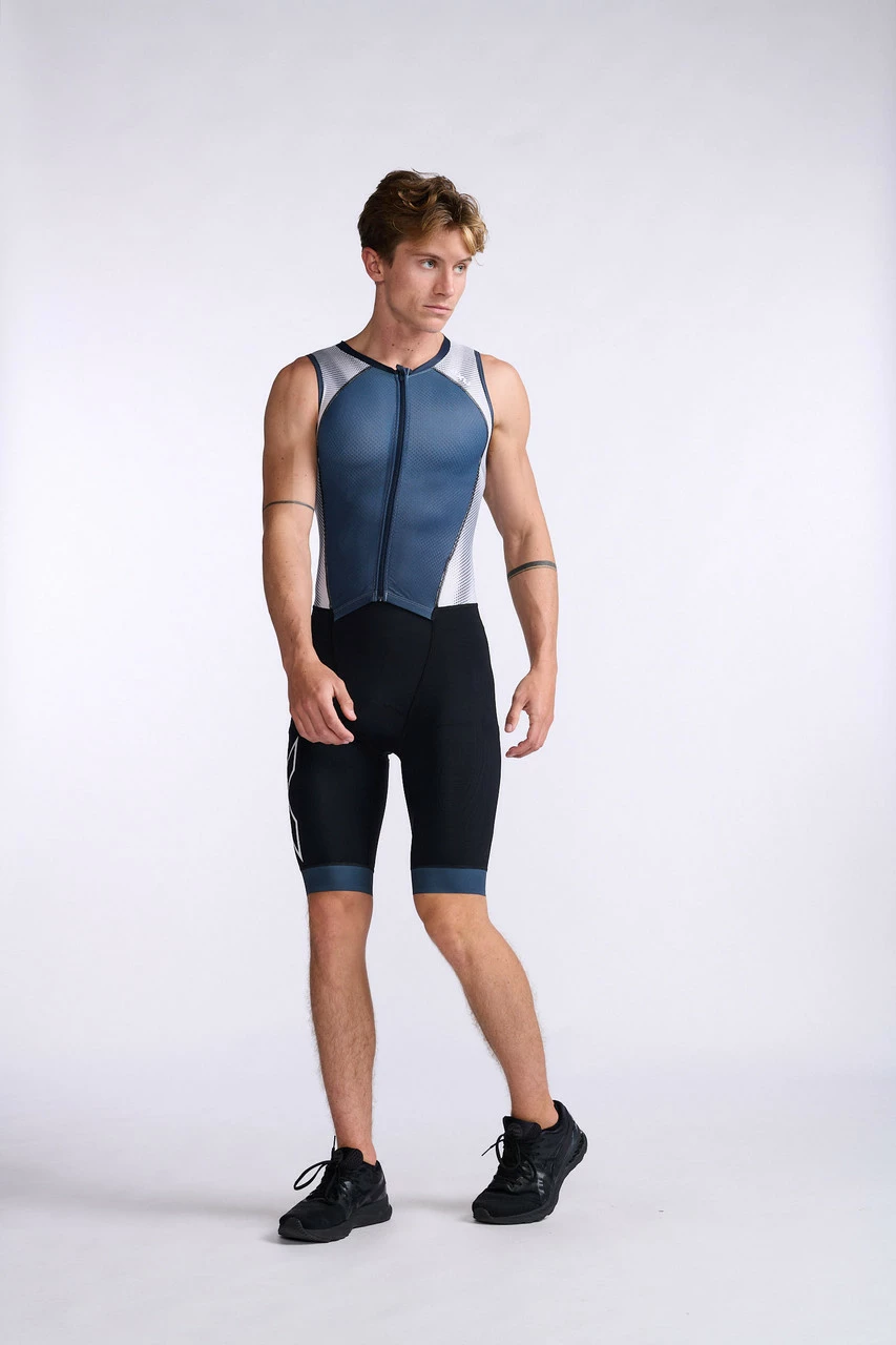 2XU - Light Speed Front Zip Trisuit - Men's - Midnight/White - 2023 18 2XU - Light Speed Front Zip Trisuit - Men's - Midnight/White - 2023 - Image 18