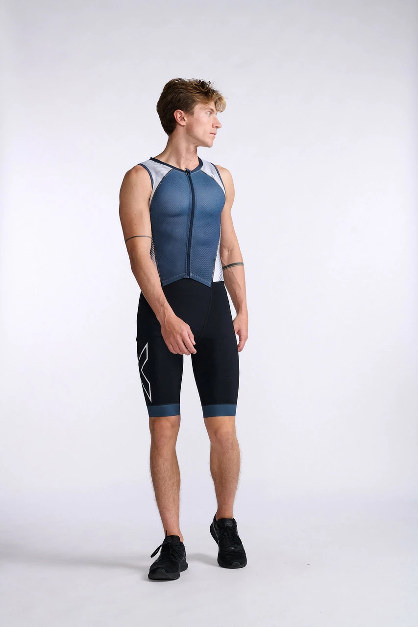 2XU - Light Speed Front Zip Trisuit - Men's - Midnight/White - 2023 16 2XU - Light Speed Front Zip Trisuit - Men's - Midnight/White - 2023 - Image 16