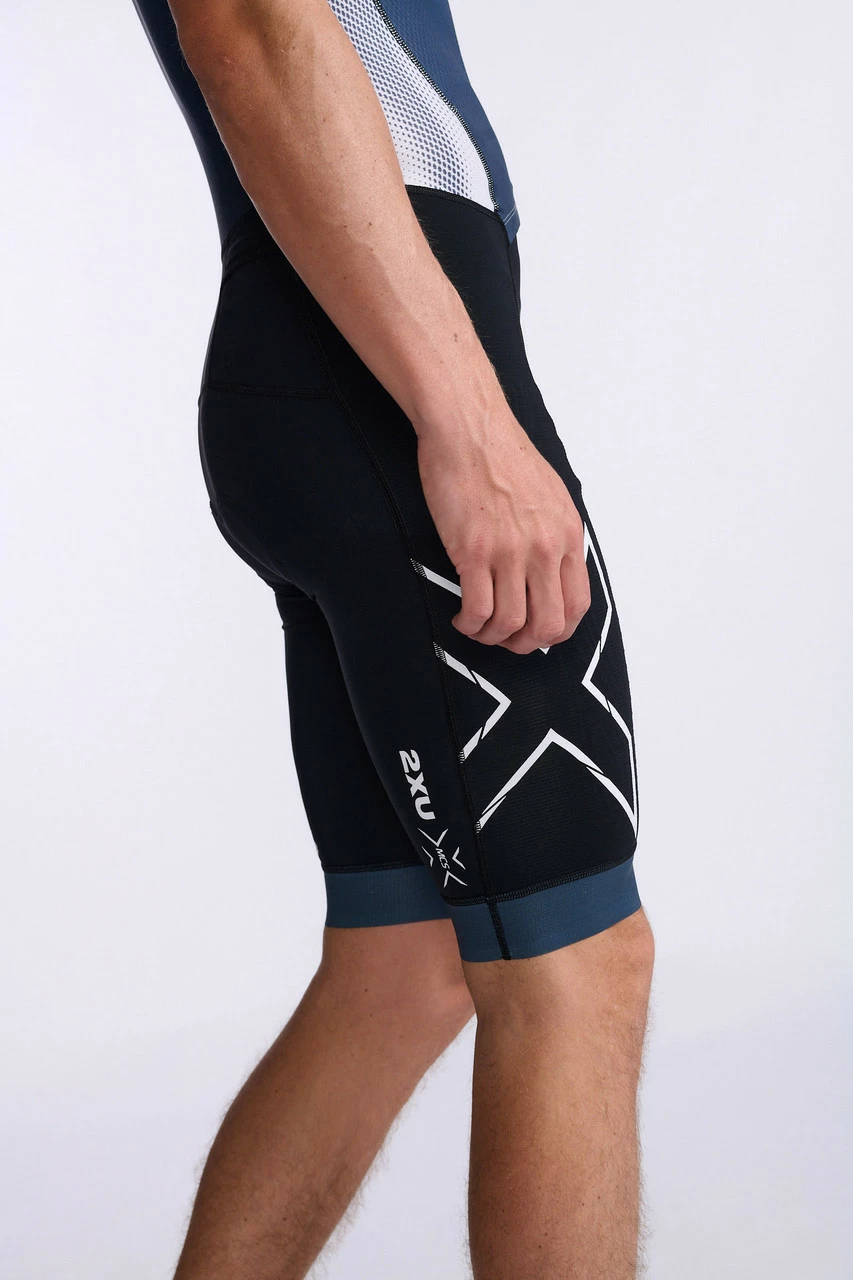 2XU - Light Speed Front Zip Trisuit - Men's - Midnight/White - 2023 21 2XU - Light Speed Front Zip Trisuit - Men's - Midnight/White - 2023 - Image 21