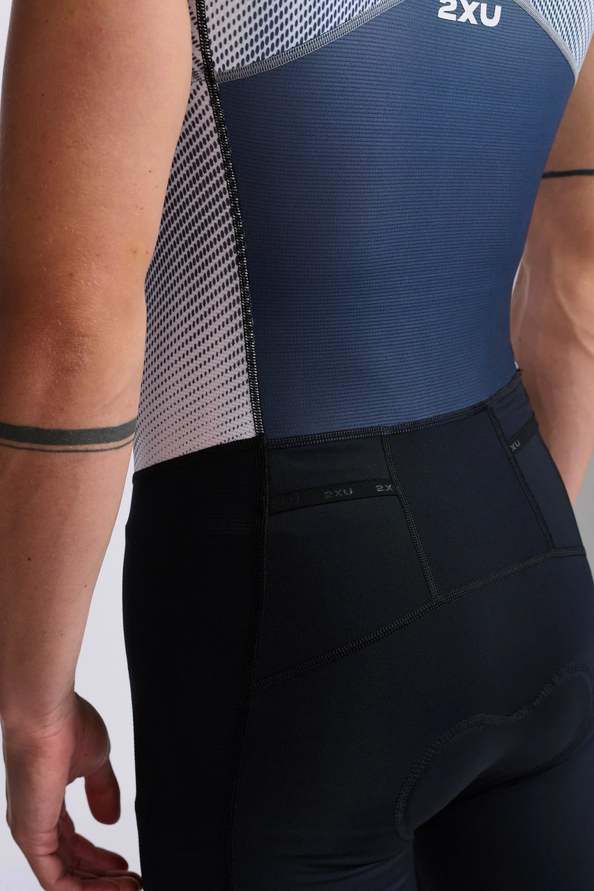 2XU - Light Speed Front Zip Trisuit - Men's - Midnight/White - 2023 22 2XU - Light Speed Front Zip Trisuit - Men's - Midnight/White - 2023 - Image 22