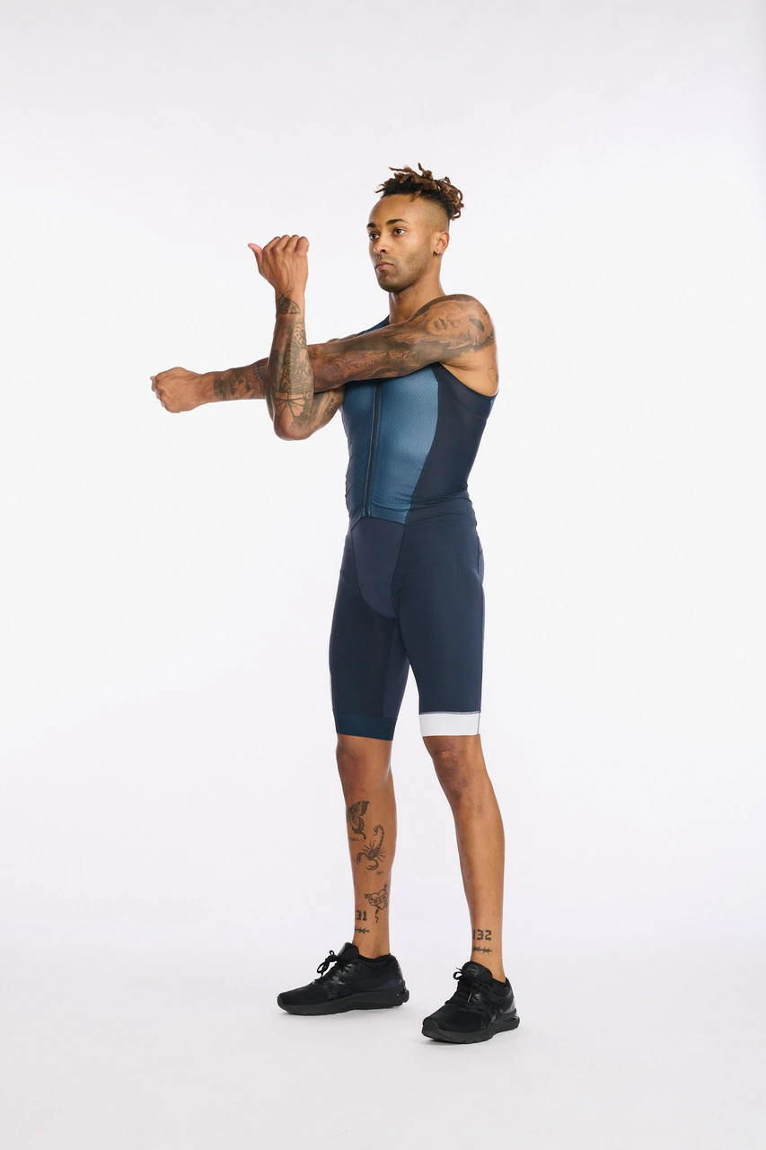 2XU - Light Speed Front Zip Trisuit - Men's - Outerspace/White 5 2XU - Light Speed Front Zip Trisuit - Men's - Outerspace/White - Image 5