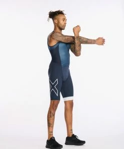 2XU - Light Speed Front Zip Trisuit - Men's - Outerspace/White 28 2XU - Light Speed Front Zip Trisuit - Men's - Outerspace/White -ZONE3 shop MT6660d OUT WHT 10 48684.1652689604