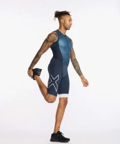 2XU - Light Speed Front Zip Trisuit - Men's - Outerspace/White 30 2XU - Light Speed Front Zip Trisuit - Men's - Outerspace/White -ZONE3 shop MT6660d OUT WHT 11 95357.1652689604