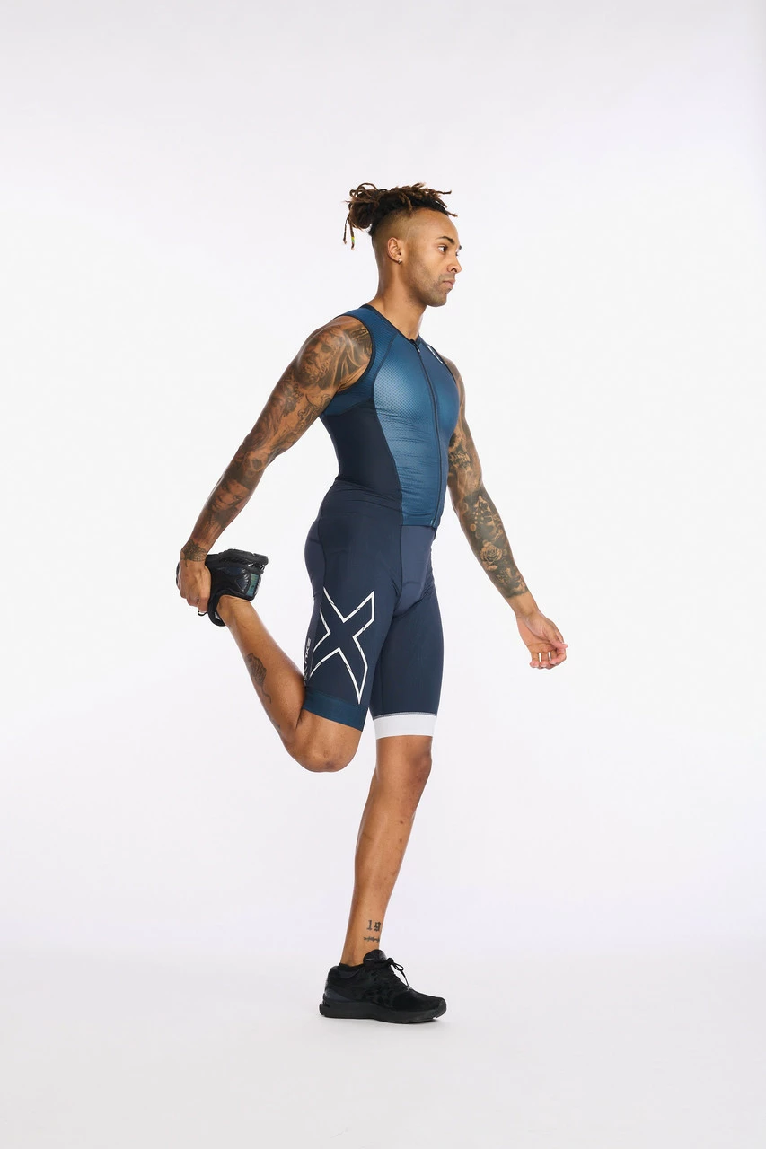 2XU - Light Speed Front Zip Trisuit - Men's - Outerspace/White 13 2XU - Light Speed Front Zip Trisuit - Men's - Outerspace/White - Image 13
