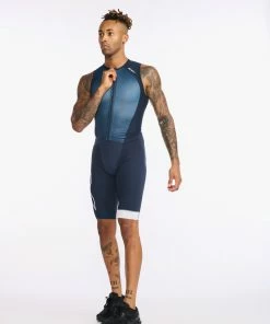 2XU - Light Speed Front Zip Trisuit - Men's - Outerspace/White 32 2XU - Light Speed Front Zip Trisuit - Men's - Outerspace/White -ZONE3 shop MT6660d OUT WHT 14 10479.1652689604