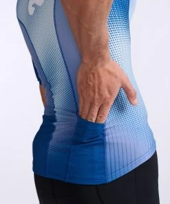 2XU - Aero Tri Sleeved Top - Men's - Surf/White - 2023 -ZONE3 shop MT6662a SUF WHT 22 72304.1666343244