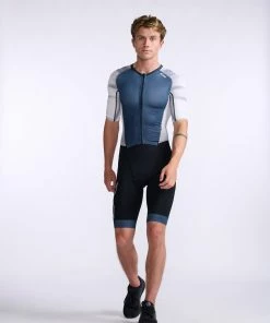 2XU - Light Speed Sleeved Trisuit - Men's - Midnight/White - 2023