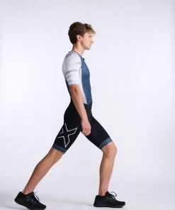 2XU - Light Speed Sleeved Trisuit - Men's - Midnight/White - 2023 -ZONE3 shop MT7019d MDN WHT 08 66804.1666343084