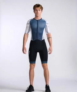 2XU - Light Speed Sleeved Trisuit - Men's - Midnight/White - 2023 -ZONE3 shop MT7019d MDN WHT 15 58406.1666343084