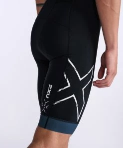 2XU - Light Speed Sleeved Trisuit - Men's - Midnight/White - 2023 -ZONE3 shop MT7019d MDN WHT 23 17328.1666343085