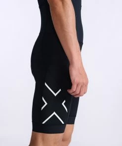 2XU - Core Sleeved Trisuit - Men's - Black/White - 2023 -ZONE3 shop MT7043d BLK WHT 22 96232.1666343075