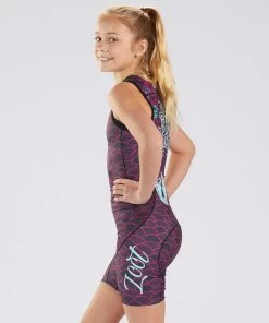 Zoot - Protege Tri Racesuit - Children's -ZONE3 shop PROTEGE ALOHA Girls Tri Racesuit ANGLE 05125.1664811582