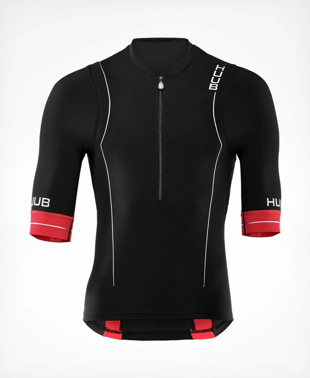 HUUB - Men's RaceLine Long-Course Tri Top - Black/Red 2 HUUB - Men's RaceLine Long-Course Tri Top - Black/Red - Image 2