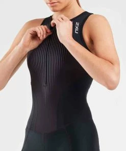 2XU - Perform Front Zip Trisuit - Women's -ZONE3 shop WT5533d BLK SDW 04 squashed 86235.1673518447