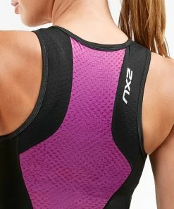 2XU - Perform Front Zip Trisuit - Women's -ZONE3 shop WT5533d BLK VBM 04 24725.1672925843