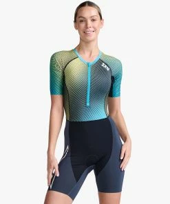 2XU - Aero Sleeved Trisuit - Women's - India Ink/White - 2023 38 2XU - Aero Sleeved Trisuit - Women's - India Ink/White - 2023 -ZONE3 shop WT6431d IDK WHT 03 40772.1666344704