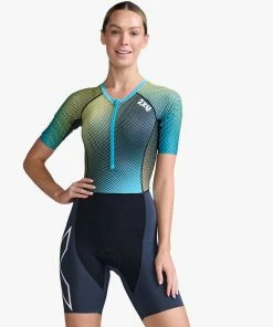 2XU - Aero Sleeved Trisuit - Women's - India Ink/White - 2023
