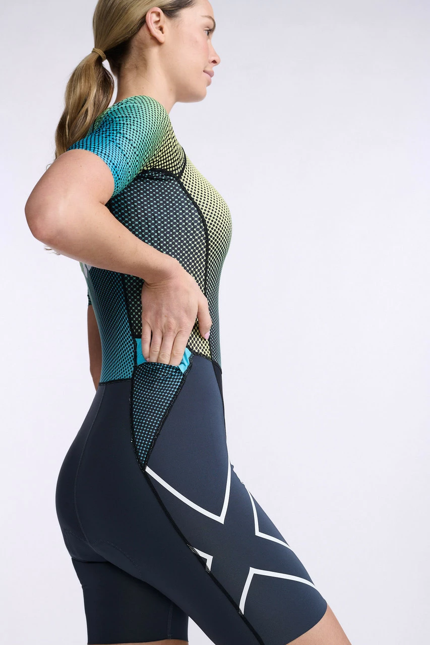 2XU - Aero Sleeved Trisuit - Women's - India Ink/White - 2023 4 2XU - Aero Sleeved Trisuit - Women's - India Ink/White - 2023 - Image 4