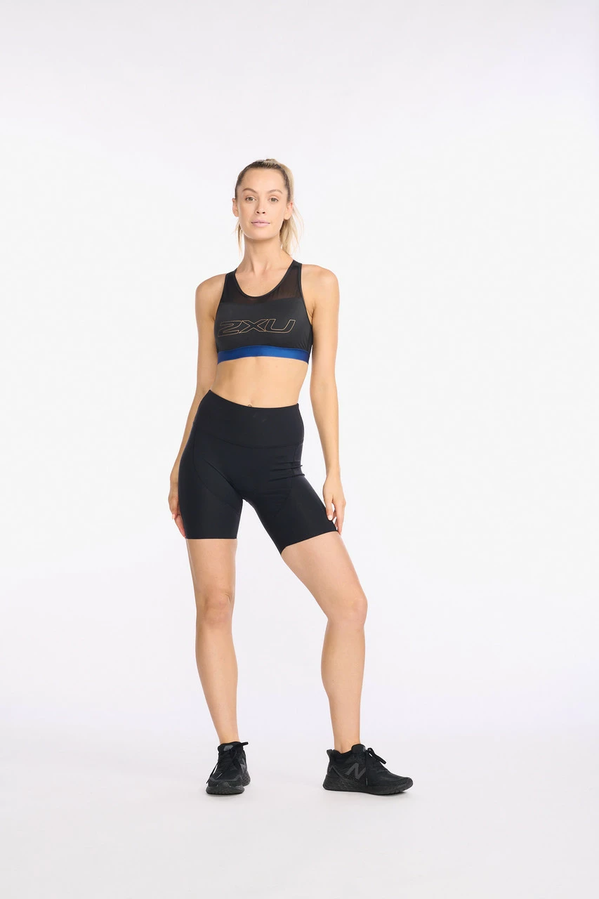 2XU - Aero 7 Inch Tri Short - Women's - Black/Peach Whip 2 2XU - Aero 7 Inch Tri Short - Women's - Black/Peach Whip - Image 2