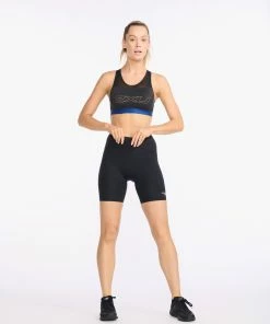 2XU - Aero 7 Inch Tri Short - Women's - Black/Peach Whip 29 2XU - Aero 7 Inch Tri Short - Women's - Black/Peach Whip -ZONE3 shop WT6435b BLK PCW 14 27355.1646143112