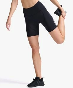 2XU - Aero Tri Short - Women's - Black/White - 2023 -ZONE3 shop WT6435b BLK WHT 06 90997.1666344416