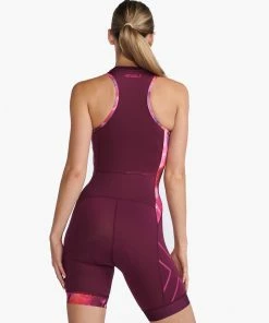 2XU - Core Trisuit - Women's - Mulberry/Festival -ZONE3 shop WT6440d MUL FTV 09 93108.1648219219