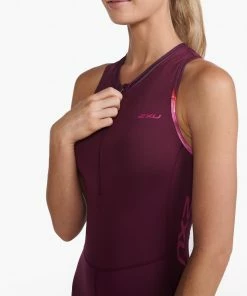 2XU - Core Trisuit - Women's - Mulberry/Festival -ZONE3 shop WT6440d MUL FTV 24 97077.1648219219