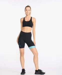 2XU - Core 7 Inch Tri Short - Women's - Black/Porcelain -ZONE3 shop WT6442b BLK PRC 02 28725.1645198481
