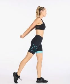 2XU - Core 7 Inch Tri Short - Women's - Black/Porcelain -ZONE3 shop WT6442b BLK PRC 12 90238.1645198481