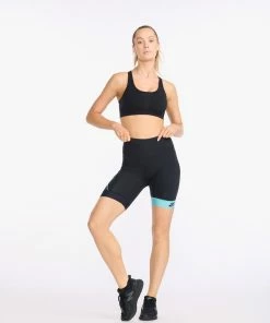 2XU - Core 7 Inch Tri Short - Women's - Black/Porcelain -ZONE3 shop WT6442b BLK PRC 15 44824.1645198482
