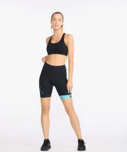 2XU - Core 7 Inch Tri Short - Women's - Black/Porcelain -ZONE3 shop WT6442b BLK PRC 16 99790.1645198482