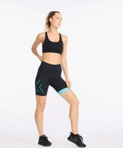 2XU - Core 7 Inch Tri Short - Women's - Black/Porcelain -ZONE3 shop WT6442b BLK PRC 18 22966.1645198482