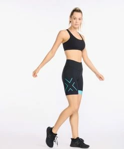 2XU - Core 7 Inch Tri Short - Women's - Black/Porcelain -ZONE3 shop WT6442b BLK PRC 19 82483.1645198482