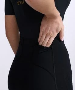2XU - Light Speed Sleeved Trisuit - Women's - Black/Gold - 2023 -ZONE3 shop WT7018d BLK GLD 24 18705.1666342831