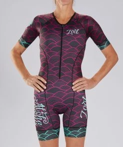 Zoot - LTD Tri Aero Race Suit - Women's - * -ZONE3 shop W ALOHA Tri SS Racesuit FRONT 03445.1673518803