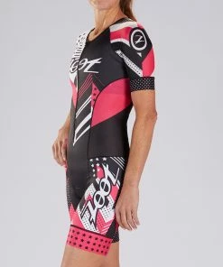 Zoot - LTD Tri Aero Race Suit - Women's - * -ZONE3 shop W TEAM Tri SS Racesuit ANGLE 58569.1673518803