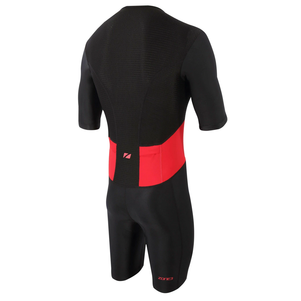 Zone 3 Zone3 - Activate Men's Short Sleeve Full Zip Trisuit - Black/Red - 2023 2 Zone 3 Zone3 - Activate Men's Short Sleeve Full Zip Trisuit - Black/Red - 2023 - Image 2
