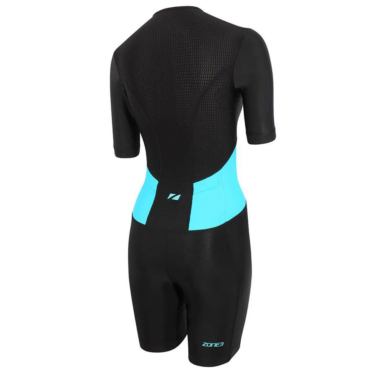 Zone 3 Zone3 - Activate Women's Short Sleeve Full Zip Trisuit - Black/Blue - 2023 2 Zone 3 Zone3 - Activate Women's Short Sleeve Full Zip Trisuit - Black/Blue - 2023 - Image 2