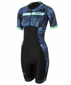 Zone 3 Zone3 - Activate+ Women's Tropical Palm Short-Sleeve Full Zip Trisuit - Navy/Mint - 2023 8 Zone 3 Zone3 - Activate+ Women's Tropical Palm Short-Sleeve Full Zip Trisuit - Navy/Mint - 2023 -ZONE3 shop Zone3 Triwear Activate SS Trisuit Womens Cutout Hawaiia Front 47660.1673024598