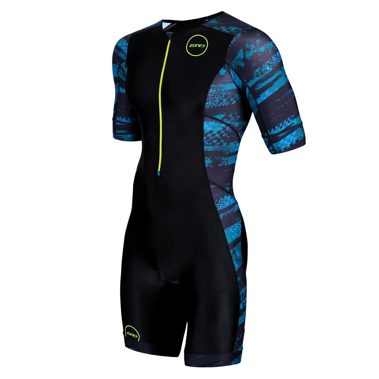 Zone 3 Zone3 - Activate Plus Stealth Speed Camo Full Print Short Sleeve Trisuit - Men's 2 Zone 3 Zone3 - Activate Plus Stealth Speed Camo Full Print Short Sleeve Trisuit - Men's - Image 2
